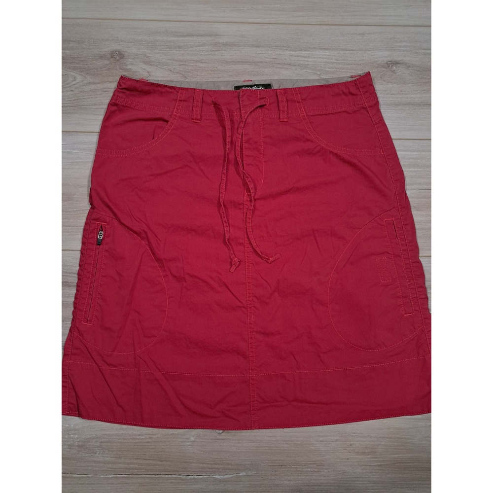 Eddie Bauer Y2K Travex Womens Pink‎ Cotton Blend Hiking Utility Skirt size 6